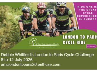 cyclists on a green poster