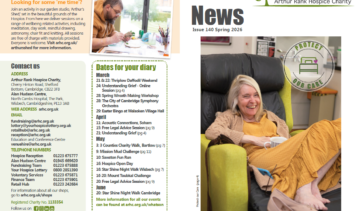 Arthur Rank Hospice Charity Spring Newsletter 2026