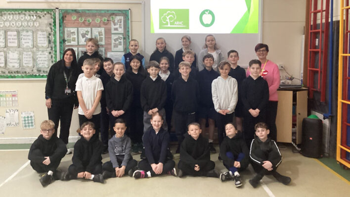 Group of adults and children