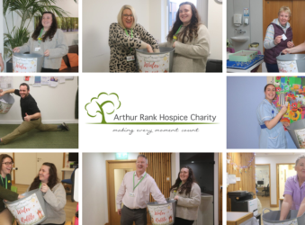 Collage of various people picking raffle tickets from a bucket.