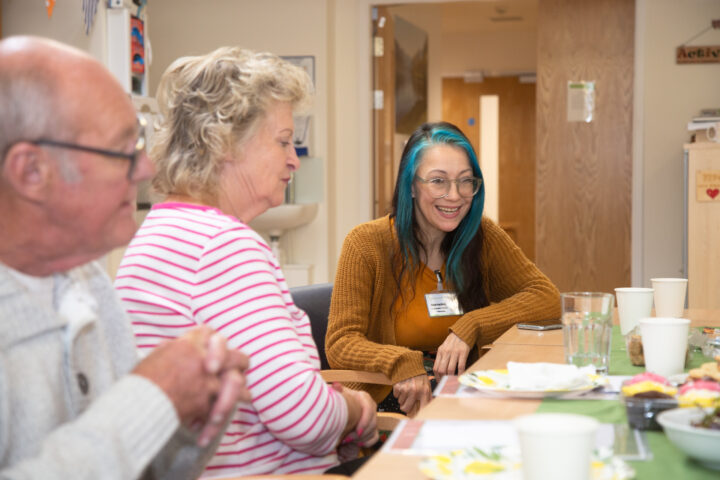 two females sitting at a table