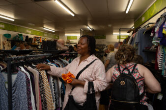 Females looking at clothes