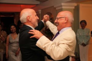 two males dancing