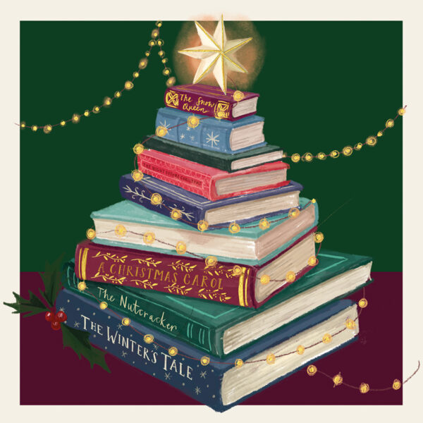 Books - Pack of 10 Christmas Cards & Envelopes