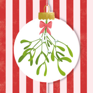 Mistletoe Bauble - Pack of 10 Christmas Cards & Envelopes
