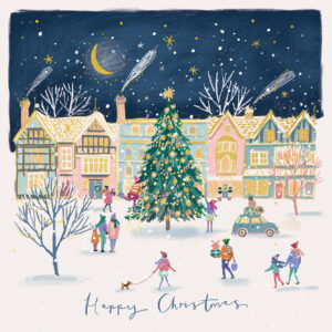 Christmas Village - Pack of 10 Christmas Cards & Envelopes