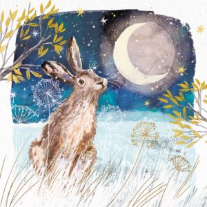Moonlit Hare - Pack of 10 Christmas Cards & Envelopes