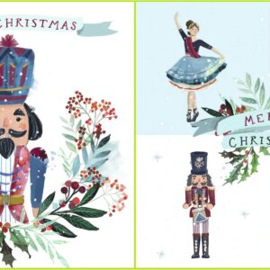 Nutcracker and A Merry Dance - Twin-Pack of 10 Christmas Cards (5 Each Design) & Envelopes