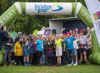 a large group of people at the Bridge the Gap starting line