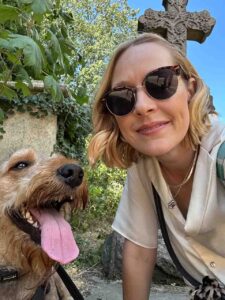 Female and dog